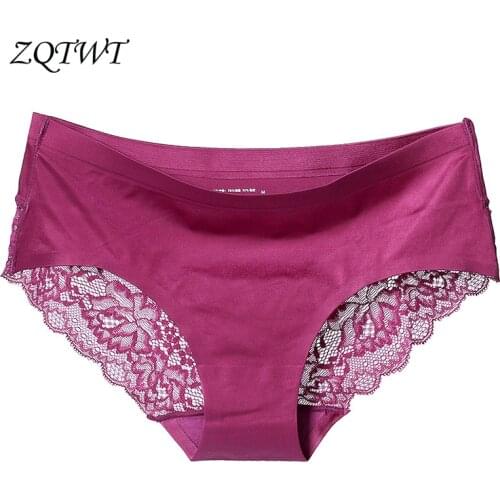 ZQTWT 4Pcs/Lot Hot Sell Brand Sexy Panties Hollow Seamless Briefs Transparent Women Lingerie Lace Female Underwear 2LS017