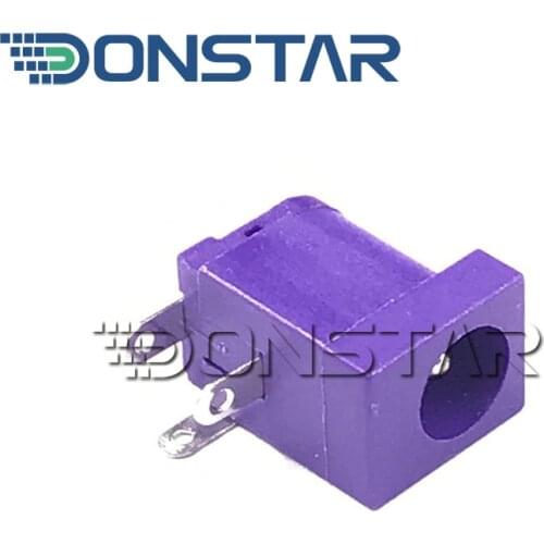 10PCS Purple DC-005 DC005 5.5 x 2.1 mm DC Power Jack Socket Connector 5.5*2.1mm 2.1 socket Round the needle