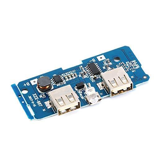 18650 Dual Micro USB 3.7V to 5V 2A Boost Mobile Power Bank DIY 18650 Lithium Battery Charger PCB Board Step Up Module with Led