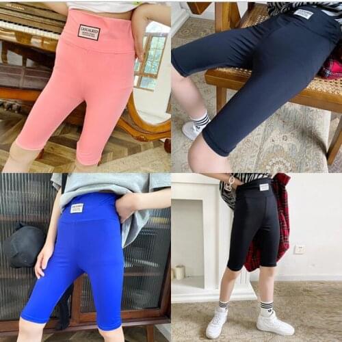 2021 new wholesale girls leggings summer cotton fashion girls leggings 6-12t B244