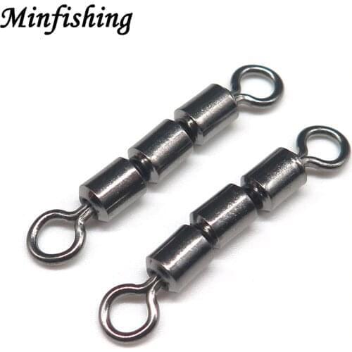 25 pcs Rolling Swivel MS 3 Joint Ball Bearing Fishing Swivel Snap Fishing Tackle Fishing Hook Connector