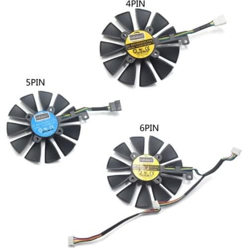 87mm PLD09210S12M PLD09210S12HH 4/5/6 Pin Cooling Fan Replace For ASUS Strix GTX 1060 OC 1070 1080 GTX 1080Ti Graphics Card C26