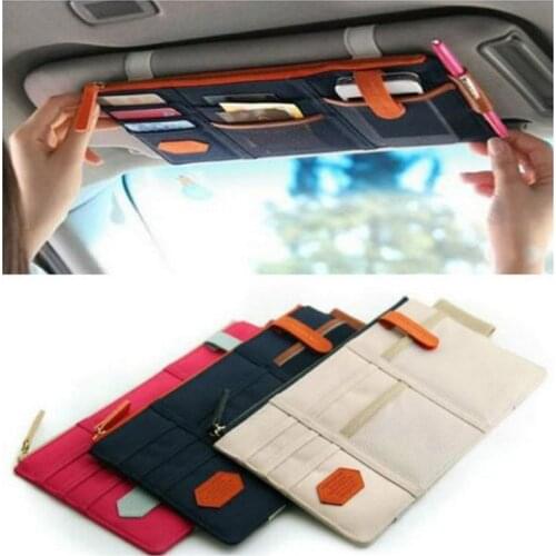 2021 Interior Accessories Auto Sunshade Cover Car Sun Visor CD Holder Phone Hanging Bag