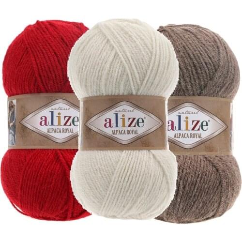Alize Alpaca Royal 100gr-250mt 30% Alpaca -15% Wool DIY Knitting Crochet Wrap Beanie Sweater Blanket Kids Adults Knitwears