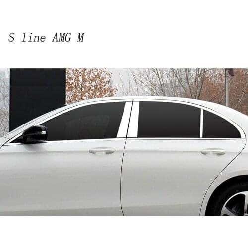 Car Styling Window BC Pillars Sequins Decoration Cover Sticker Trim For Mercedes Benz E Class W213 E200 E300 Auto Accessories