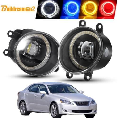 2 Pieces Car Angel Eye Fog Light Assembly LED Lens Fog Daytime Running Lamp DRL 40W 12V For Lexus IS IS250 IS350 Sedan 2005-2013