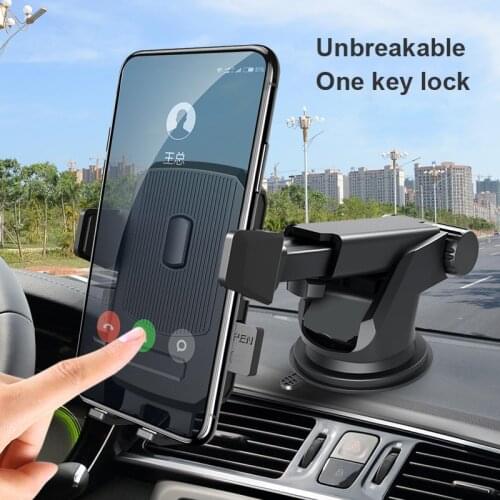 Car Holder Sucker Mobile Phone Holder Stand Windshield Air Outlet GPS Support For iPhone Samsung Xiaomi Desktop Phone Mounts