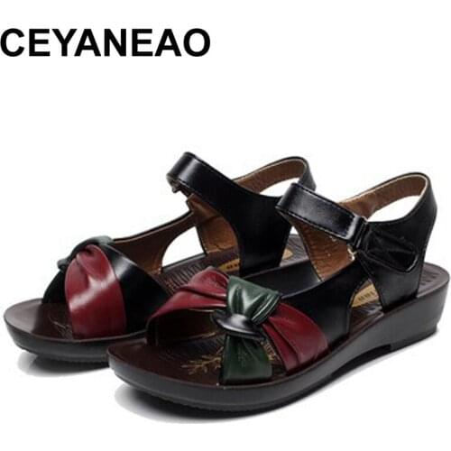 CEYANEAOSummer new mother slippers fashion ladies slippers soft and comfortable casual large size shoes Woman Slope with slipper