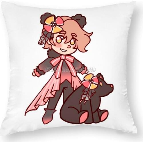 Asmo With Bear Pillow Case with Zipper Pillow Cover For Office Family Customize Pillow Cases Home Decor Me Shall We Date Me Me F