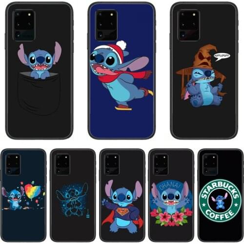 Stitch Phone cover hull For SamSung Galaxy S 6 7 8 9 10 20 Plus Edge E 5G Lite Ultra black soft bumper