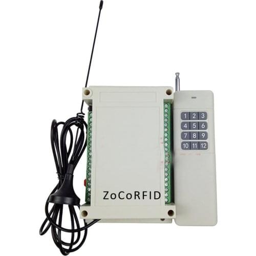 12 Channels Way remote control Digital Wireless Light Lamp Home Wall Corridor Switch Splitter Box Durable Remote Control