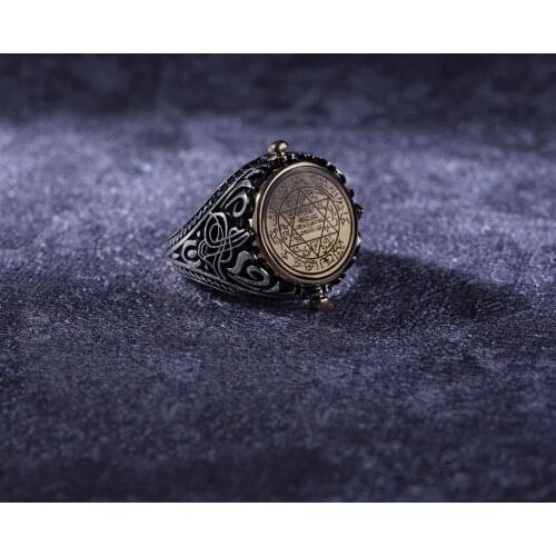 Zircon 925 Sterling Silver Arabic Engraved Traditional Handmade Turkish Signet Ring Jewelry Gift for Women Men