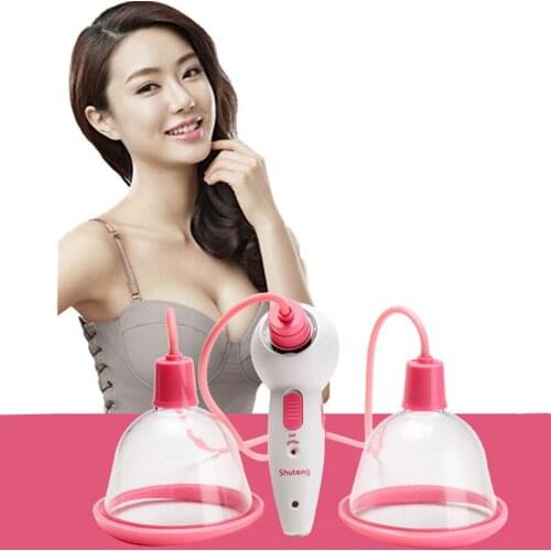 Electric Breast Massager Enhancement Enlargement Chest Massager Physical Therapy Vacuum Pump Cup Breast Massager Tool A1-3-36