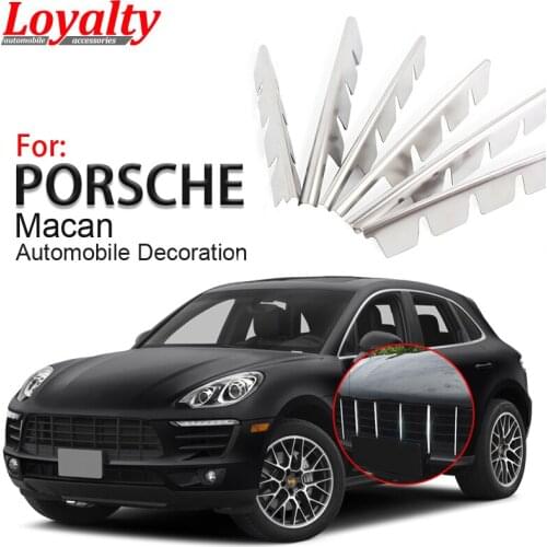 Loyalty for Porsche Macan 2014 2015 2016 2017 Front Center Grille Cover Trim Molding Car Accessories