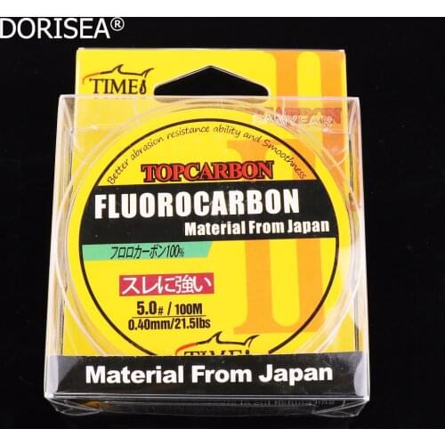 High Quality 100m 4.4-35.2LB Fluorocarbon Fishing Lines Carbon Fiber Fly Fishing Line Clear Transparent Color Monofilament Line