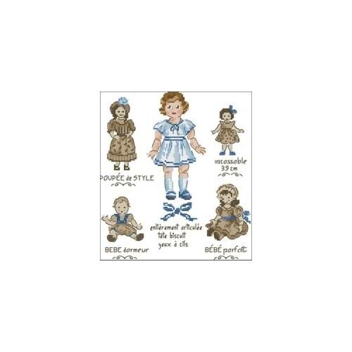 NN xiaoyi cotton self-matching cross stitch Cross stitch RS cotton comes with no prints VE- doll
