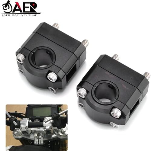 JAER CNC Motorcycle Handlebar Risers 28mm Adjustable Fat Bar Clamps for Honda Kawasaki Ducati Yamaha bmw 22MM Bars Clamp Adapter