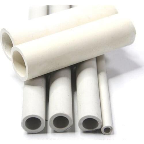 200mm Length 8mm ID 12mm OD High Temperature Resistant Corrosion Wear Ceramic Tube Hollow Insulating Burning Pipe