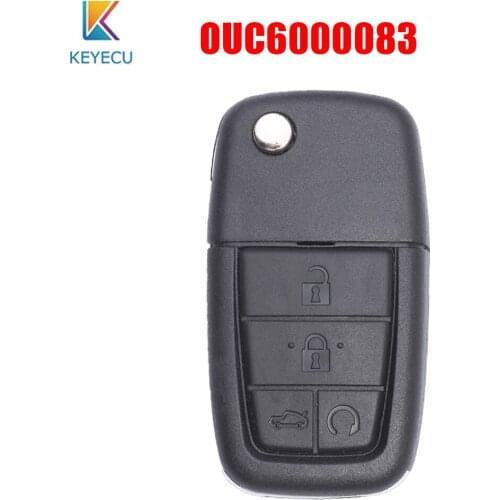 KEYECU Flip Remote Car Key Fob 315MHz / 433MHz CAN ID46 Chip 4+1 Buttons for Pontiac G8 2008-2009 FCC ID: OUC6000083
