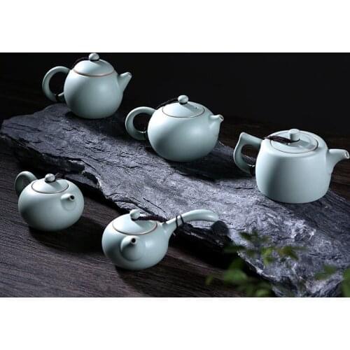 Chinese Ceramic Teapot Kung Fu Tea Infuser Handmade Heat Resistant Teapot Afternoon Tea Theiere Turque Kitchen Tools DE50CH