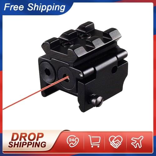 Red Dot Laser Sight With Mini Adjustable Compact Detachable Fit 20mm Picatinny Rail For Pistol Air-gun Rifle Hunting