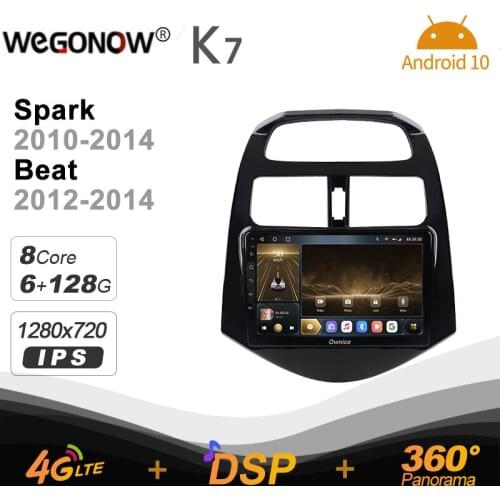 Ownice K7 Android 10.0 Car Radio Stereo for Chevrolet Spark 2010 - 2014 Beat 2012 - 2014 4G LTE 360 Auto Audio System 6G+128G