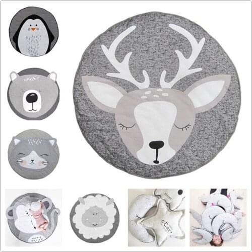 Cartoon Animals Style Cushion Baby Play Mat Toys Crawling Carpet Nordic Glowing Pillow For Kids Room Decoration Toy Photo Prop