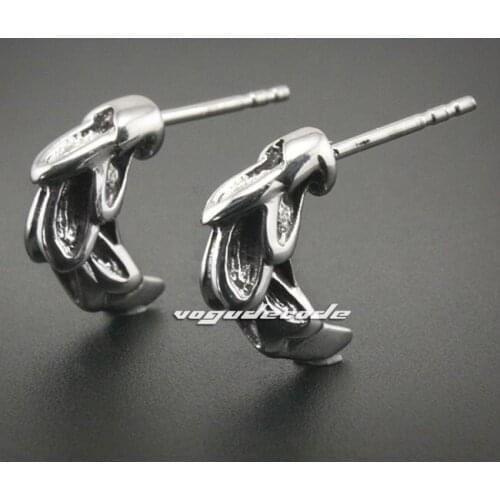 316L Stainless Steel Claw Mens Stud earrings 3Q007(2 Pieces)