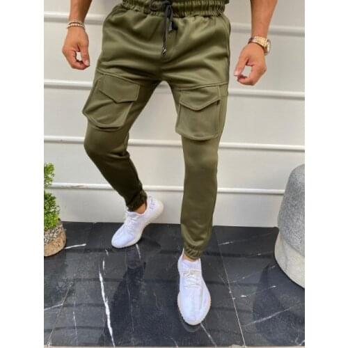 Men Running Jogging Pants Fitness Training Sports Pants School Bag Pocket Outdoor Travel Casual trousers Male Pencil Pants