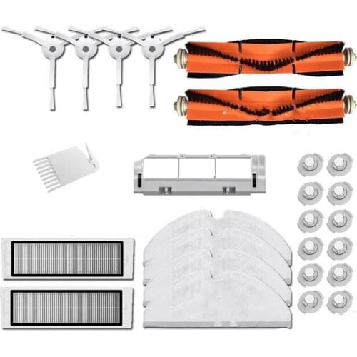Accessories Kits for Xiaomi Roborock S50 S5 E20 C10 Roborock Robot Vacuum Parts Filter Side Brush Roll Brush Mop Cloth