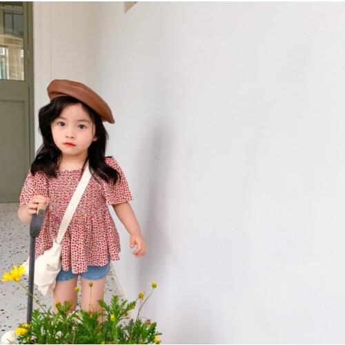 2020 New Girls Printed T Shirt Cotton Fashion Summer Girls Top 1-6t QH448