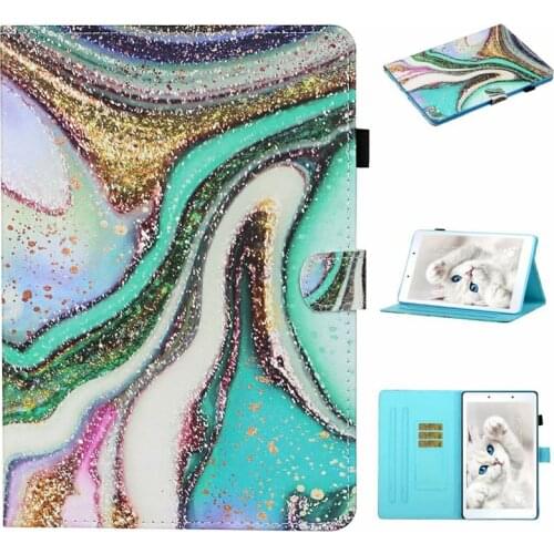 2020 New Beautiful Painted Case For Samsung Galaxy Tab A 8.0 2019 SM-T290 SM-T295 T297 8" PU leather Soft TPU flip stand cover