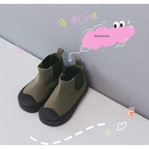 Childrens high-top cloth shoes with cotton warm soft bottom middle and small childrens boots 2021 autumn and winter new cotton