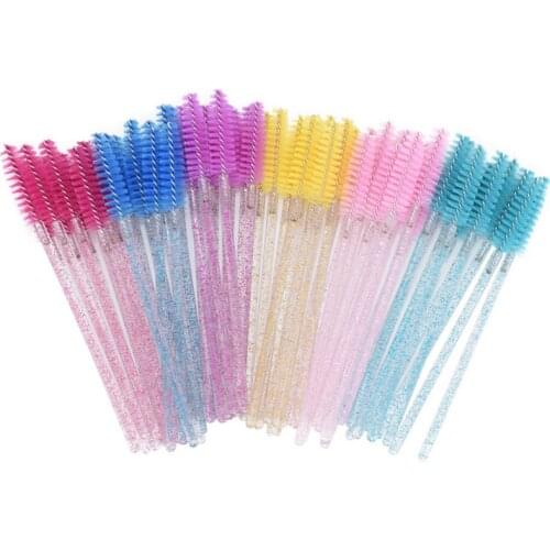 50Pcs Eyelash Brushes Makeup Brushes Disposable Mascara Wands Applicator Spoolers Eye Lashes Cosmetic Brush Makeup Tools