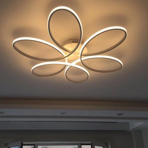 Modern Led Chandelier Lighting for Living Room Bedroom Indoor with Remote Control Ceiling Lamp Black Designer Home Decor Fixture