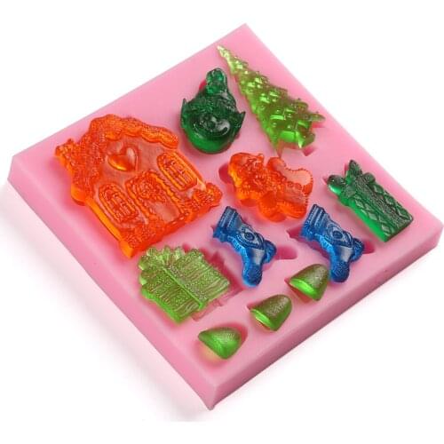 Christmas Decoration Stock Tree Lace Chocolate Party DIY Fondant Baking Cooking Cake Decorating Tools Silicone Mold For Baking