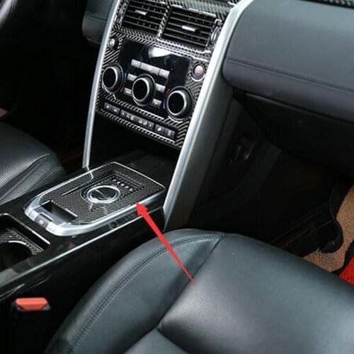 Carbon Fiber Car Center Gear indicator Frame Stickers For Land Rover Discovery Sport 2015-2019 Accessories