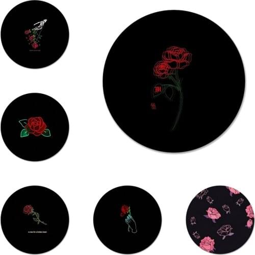 Glowing rose in the dark Brooch Pin Cosplay Badge Accessories For Clothes Backpack Decoration Gift 58mm