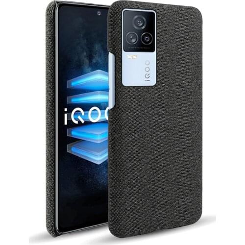 Cloth Texture Fit Cover On The For Vivo iQOO 7 Legend Coque Luxury Febric Antiskid Case For VI VO iQOO7 5G 6.62" 2021 Capa Funda