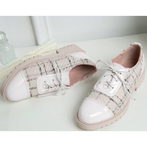 Microfiber Leather low Heels 3cm round Toe Heeled Shoes Womens square Beige Black women pumps Heels lace-up Shoes