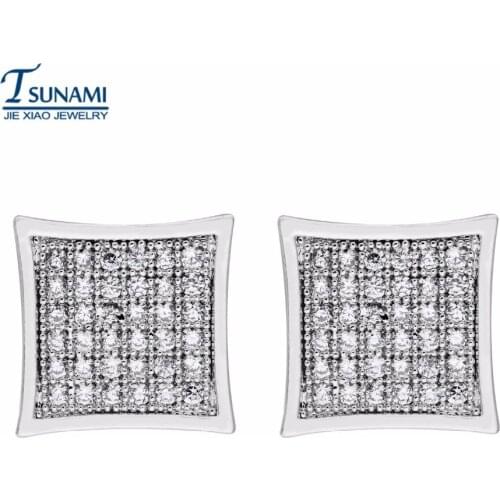 High quality square shaped miniature zircon earrings Suitable for all kinds of womens jewelry ER-112