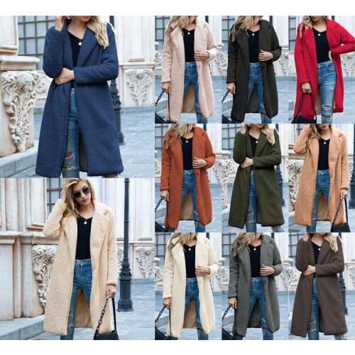 2020 Winter Faux Fur Coat Fashion Womens Warm Teddy Bear Coat Ladies Fur Jackets Female Teddy Outwear Plush Overcoat Long Coat