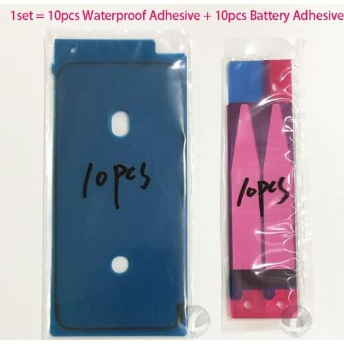 1set Waterproof Adhesive + Battery Adhesive For iPhone 6S 7 7P 8 8P Plus X XS XSM XR 11 Pro Max SE2 SE 2020 12 Mini Sticker