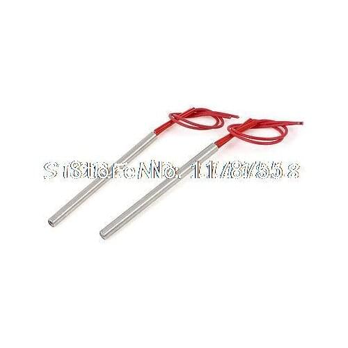 2 Pcs Mold Die Heating AC 220V 400 Watt 8mm x 120mm Cartridge Heater Red