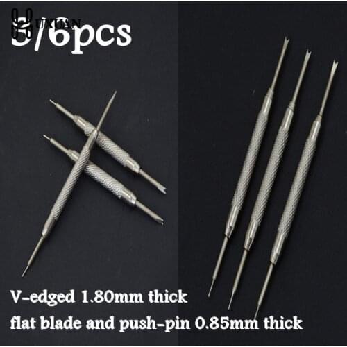 3/6pcs Watch Band Accessories Repair Tools Metal Bracelet Watchbands Opener Strap Replace Spring Bar Connecting Pin Remover Tool