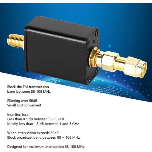 88-108 MHz FM Transmission Band Block Tripod Multimeter Probe Band Stop Filter Radio Accessories Communication System