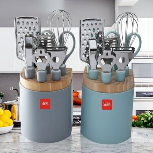 9PCS/SET Cooking Utensils Set Spatula Shovel Stainless Steel Cooking Tools Set With Storage Box Kitchen Tool Accessories