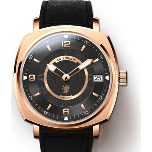 Free shipping Lobinni new hot sale mechanical watch limited edition seagull Mens watches 2020 modern Male watch pagani design