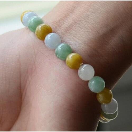 Three Colors Natural Agate Jade Bracelet Hand Carved Jewelry Gifts Wholesale Jade Bracelet