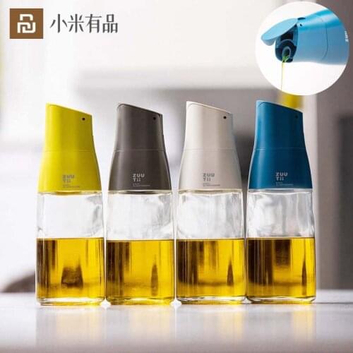 Youpin Auto Open Lid Oil Bottle Dispenser Creative Sauce Baking Glass Leak-Proof Storage Gravity Open Oil Bottle Kitchen Tool